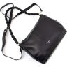 Черная женская сумка-хобо из натуральной кожи турецкого производства KARYA (21026) - 3