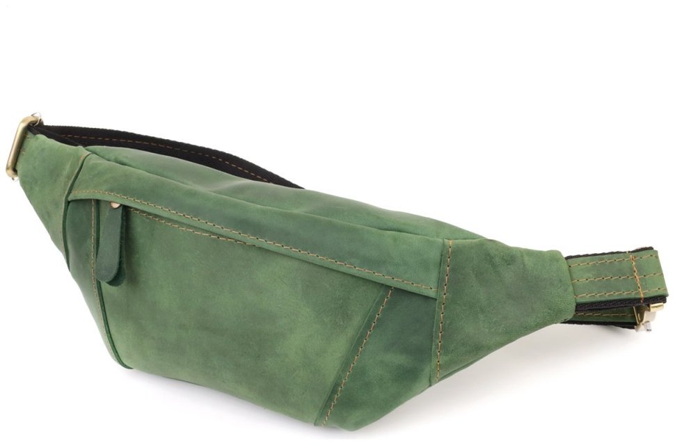 Мужская сумка через плечо из винтажной кожи зелёного цвета Shvigel 95092 фото №1 Мужская сумка через плечо из винтажной кожи зелёного цвета Shvigel 95092 modnotak фото №1