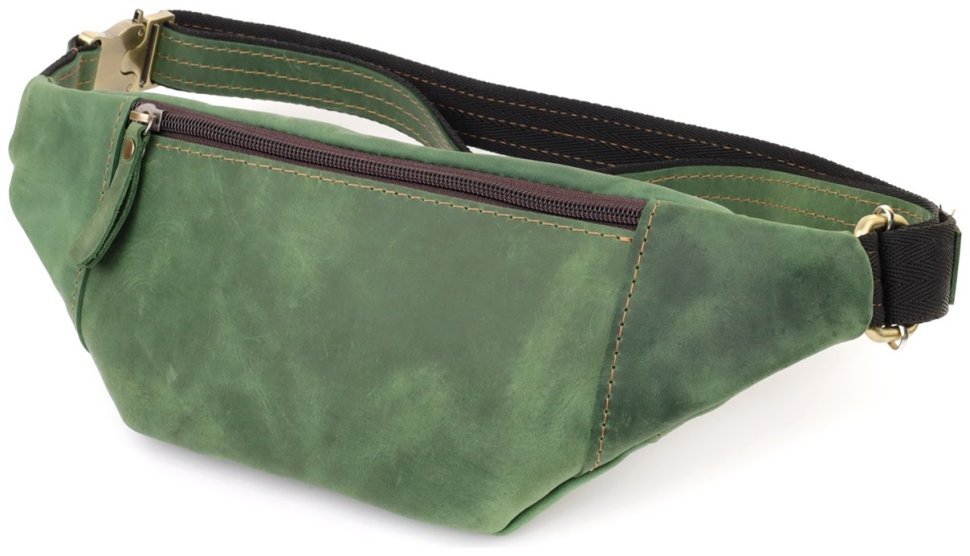 Мужская сумка через плечо из винтажной кожи зелёного цвета Shvigel 95092 фото №2 Мужская сумка через плечо из винтажной кожи зелёного цвета Shvigel 95092 modnotak фото №2