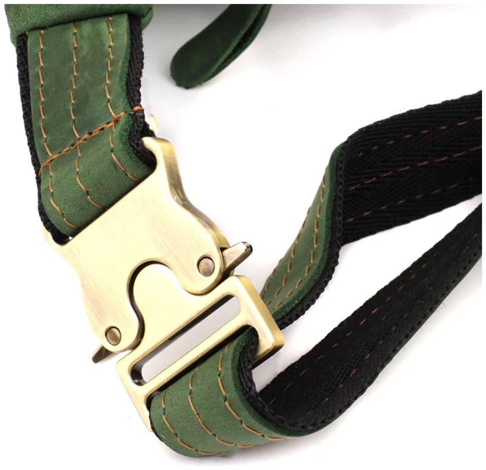 Мужская сумка через плечо из винтажной кожи зелёного цвета Shvigel 95092 фото №6 Мужская сумка через плечо из винтажной кожи зелёного цвета Shvigel 95092 modnotak фото №6