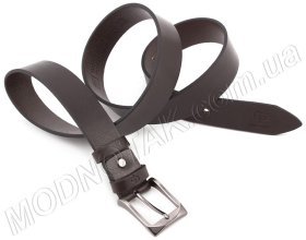 Брючний шкіряний ремінь темно-коричневого кольору Grande Pelle (31103)