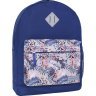 Молодіжний рюкзак синього кольору з текстилю з принтом Bagland (55492) - 1
