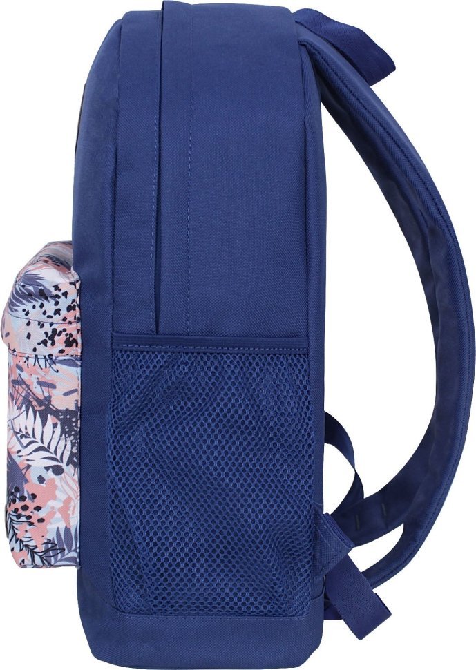 Молодіжний рюкзак синього кольору з текстилю з принтом Bagland (55492)