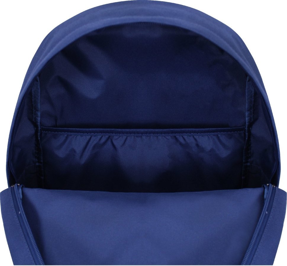 Молодіжний рюкзак синього кольору з текстилю з принтом Bagland (55492)