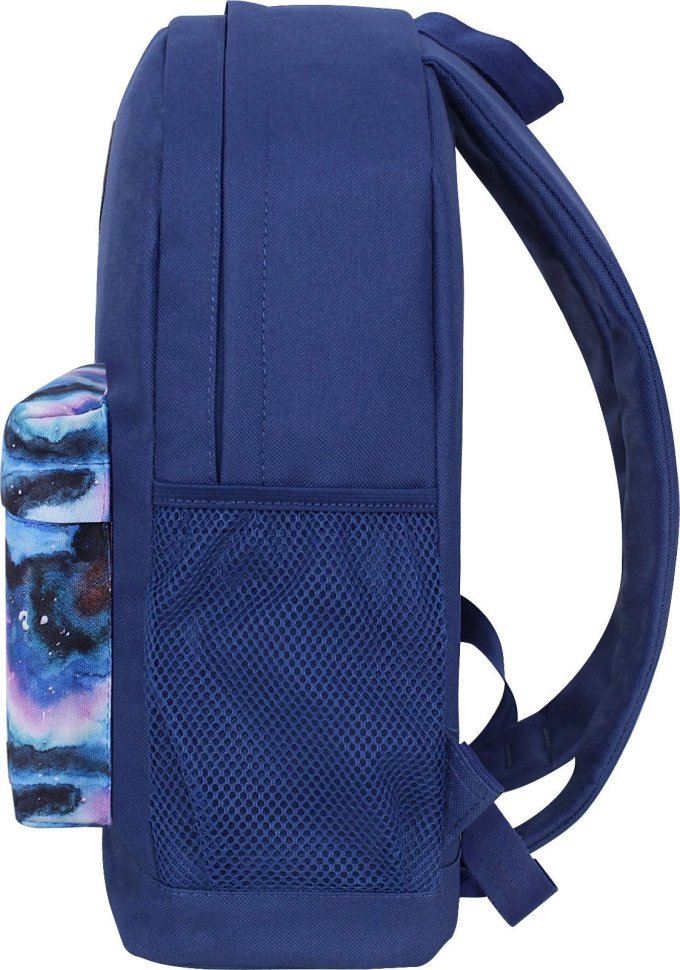 Рюкзак синего цвета из текстиля с принтом космоса Bagland (55592)
