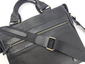 Функциональная мужская сумка из кожи Флотар черного цвета VATTO (11734) - 2