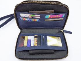Синій чоловічий гаманець - клатч зі шкіри Крейзі VATTO (11834) - 2