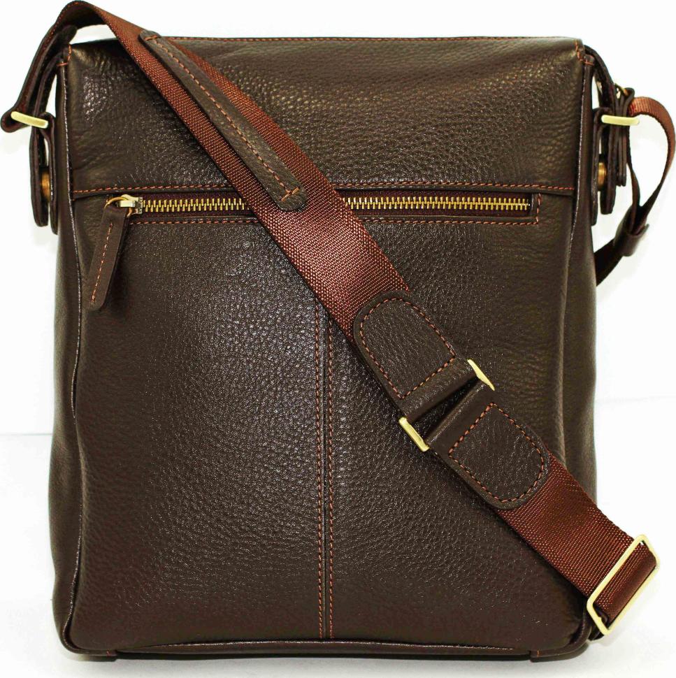 Кожаная наплечная сумка коричневого цвета VATTO (11933)