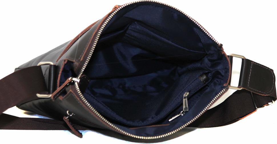 Шкіряна наплічна сумка коричневого кольору VATTO (11933)