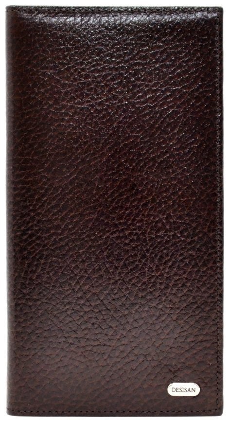 Мужской купюрник из натуральной фактурной кожи Desisan 106792 без застежки коричневого цвета фото №1 Мужской купюрник из натуральной фактурной кожи Desisan 106792 без застежки коричневого цвета modnotak фото №1
