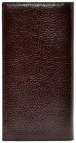Мужской купюрник из натуральной фактурной кожи Desisan 106792 без застежки коричневого цвета