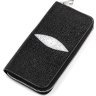 Черный кошелек-клатч из натуральной кожи морского ската на молнии STINGRAY LEATHER (024-18043) - 1