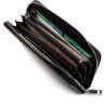 Чорний гаманець-клатч з натуральної шкіри морського ската на блискавки STINGRAY LEATHER (024-18043) - 3