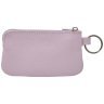 Компактная ключница из натуральной фактурной кожи с колечком для крепления на сумку Desisan 107192 сиреневого цвета modnotak фото - 2