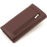 Коричневий жіночий гаманець із натуральної шкіри із клапаном на кнопці ST Leather 1767392 - 4