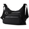 Черная женская плечевая сумка из текстиля Confident 77592 - 1