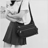 Чорна жіноча плечова сумка з текстилю Confident 77592 - 2