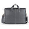 Повседневная сумка из натуральной фактурной кожи с ручками для ноутбука до 15"  Hammonds Flycatcher LB106 серого цвета 107992 modnotak фото - 1