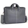 Повседневная сумка из натуральной фактурной кожи с ручками для ноутбука до 15"  Hammonds Flycatcher LB106 серого цвета 107992 modnotak фото - 3