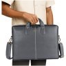 Повседневная сумка из натуральной фактурной кожи с ручками для ноутбука до 15"  Hammonds Flycatcher LB106 серого цвета 107992 modnotak фото - 6