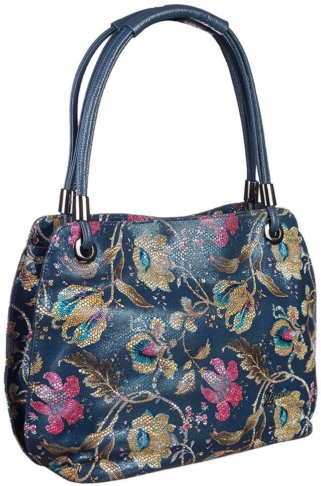 Женская сумка из натуральной кожи с принтом цветов Desisan (7146-415)