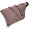 Коричневая мужская сумка-слинг среднего размера из текстиля Vintage 2422198 - 3