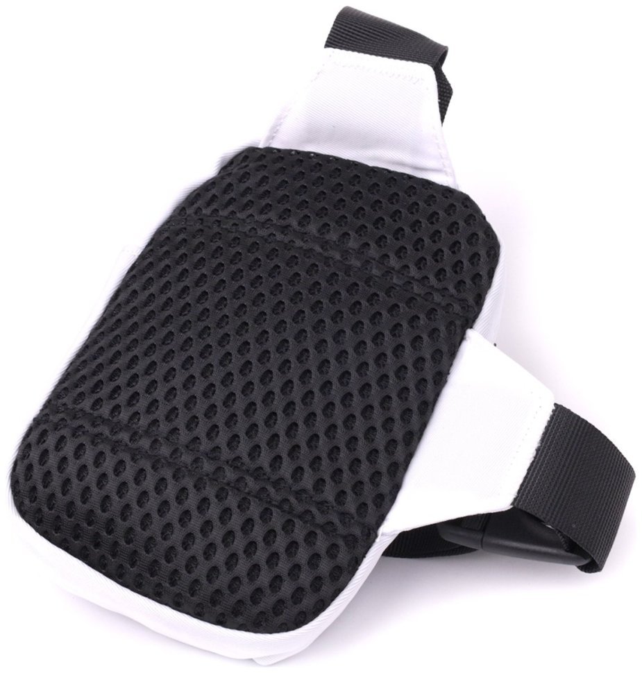 Компактная текстильная слинг-сумка белого цвета для путешествий Vintage 2422867 modnotak фото №2