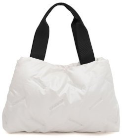 Вместительная женская сумка белого цвета Monsen 88892