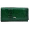 Лаковый кожаный женский кошелек с клапаном на магните Ricco Grande 109092 зеленого цвета modnotak фото - 1