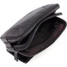 Черная горизонтальная мужская сумка-барсетка из гладкой кожи KARYA (19592) - 10
