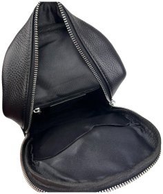 Мужская кожаная сумка через плечо Tiding Bag 90793 Черная