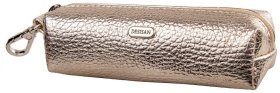 Золотистая женская ключница из фактурной кожи на молнии Desisan 81093