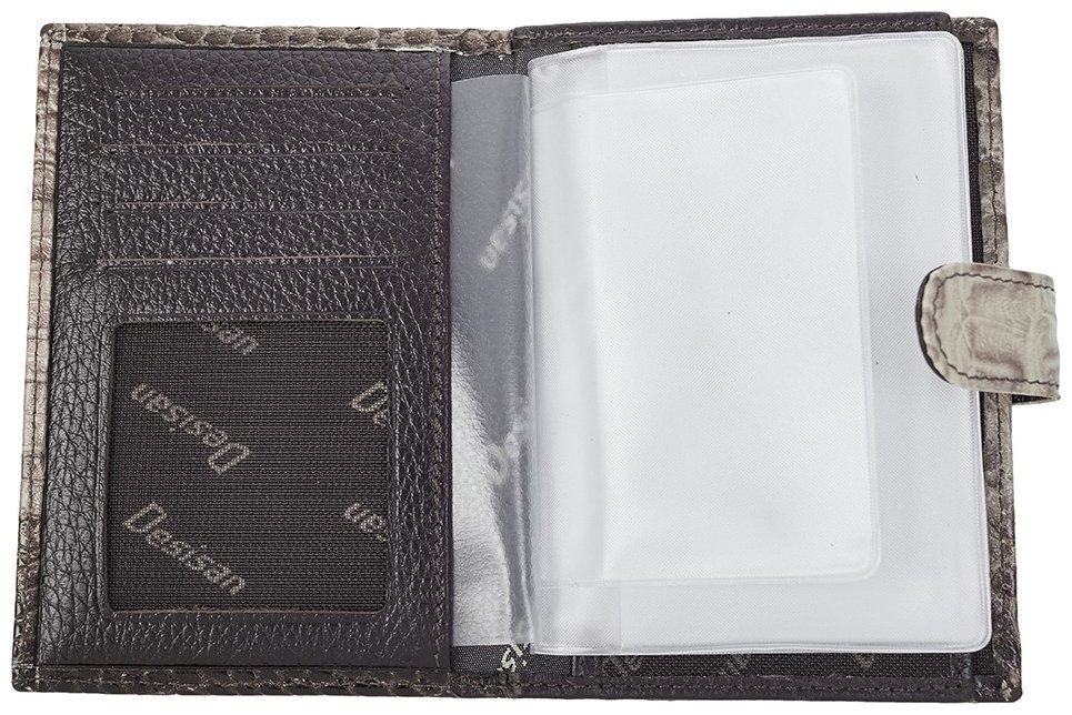 Бежевая женская обложка из натуральной кожи с фактурой под крокодила для паспорта и автодокументов Desisan 81193 modnotak фото №4