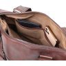 Стильная дорожная сумка из натуральной кожи коричневого цвета Vintage (20486) - 5