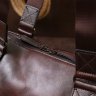 Стильная дорожная сумка из натуральной кожи коричневого цвета Vintage (20486) - 8