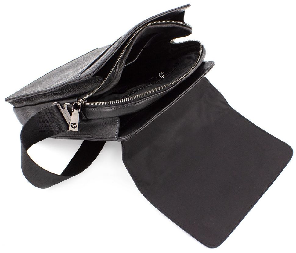 Повседневная мужская сумка из фактурной кожи H.T. Leather (10477)