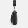 Мужская горизонтальная плечевая сумка из натуральной кожи флотар черного цвета Keizer 71593 - 4