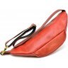 Красная женская поясная сумка из кожи крэйзи хорс от бренда TARWA (19862) - 4