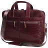 Сумка для ноутбука 15.6″ из коричневой кожи под рептилию Vip Collection 102393 modnotak фото - 1