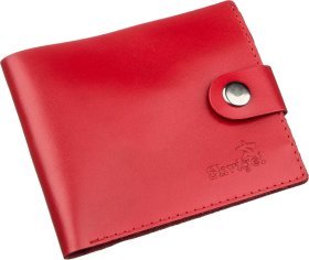 Червоний жіночий гаманець з натуральної шкіри з хлястиком на кнопці SHVIGEL (2416210)