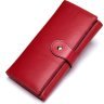 Красный женский вертикальный кошелек из натуральной кожи Vintage (20356) - 2