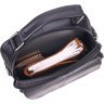 Мужская небольшая кожаная сумка-барсетка в классическом черном цвете Vintage (2421396) - 5