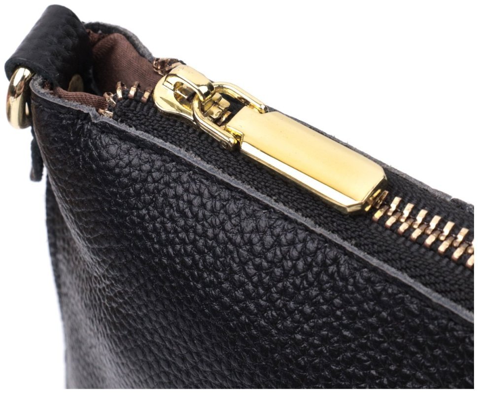 Женская сумка-клатч в универсальном черном цвете с двумя ремешками из натуральной кожи Vintage 22649 modnotak фото №6