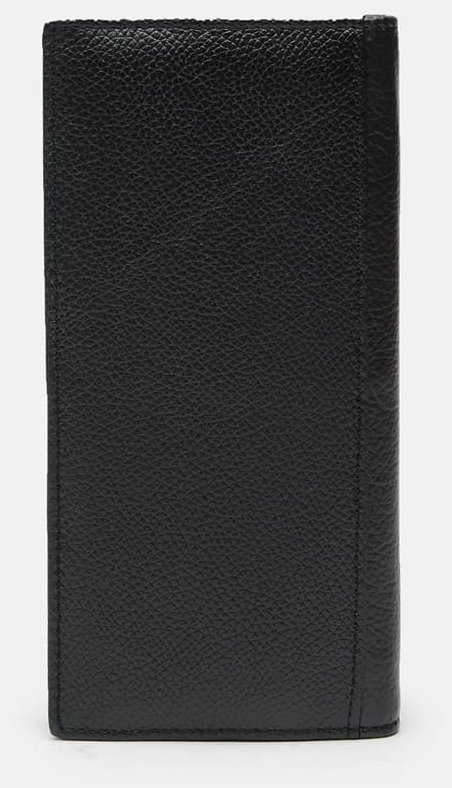 Мужской кожаный купюрник черного цвета без фиксации Tailian 72693