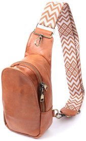 Компактная сумка через плечо из экокожи в модном рыжем цвете Vintage 22793