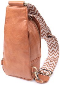 Компактная сумка через плечо из экокожи в модном рыжем цвете Vintage 22793