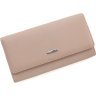 Довгий жіночий гаманець пудрового кольору з натуральної шкіри KARYA (21890) - 3