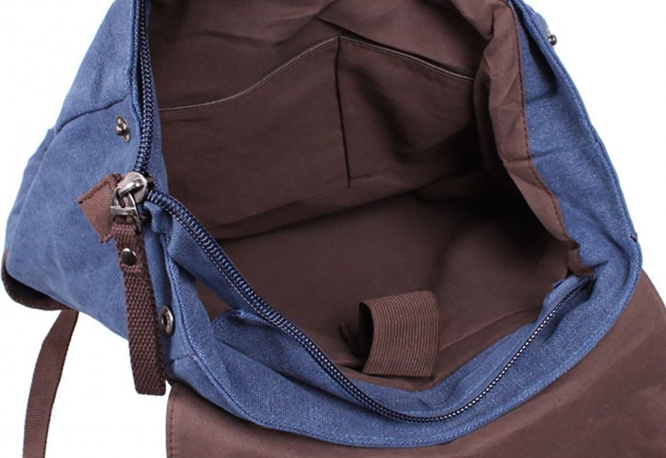 Місткий міський рюкзак з міцного текстилю в синьому кольорі Bags Collection (11020)