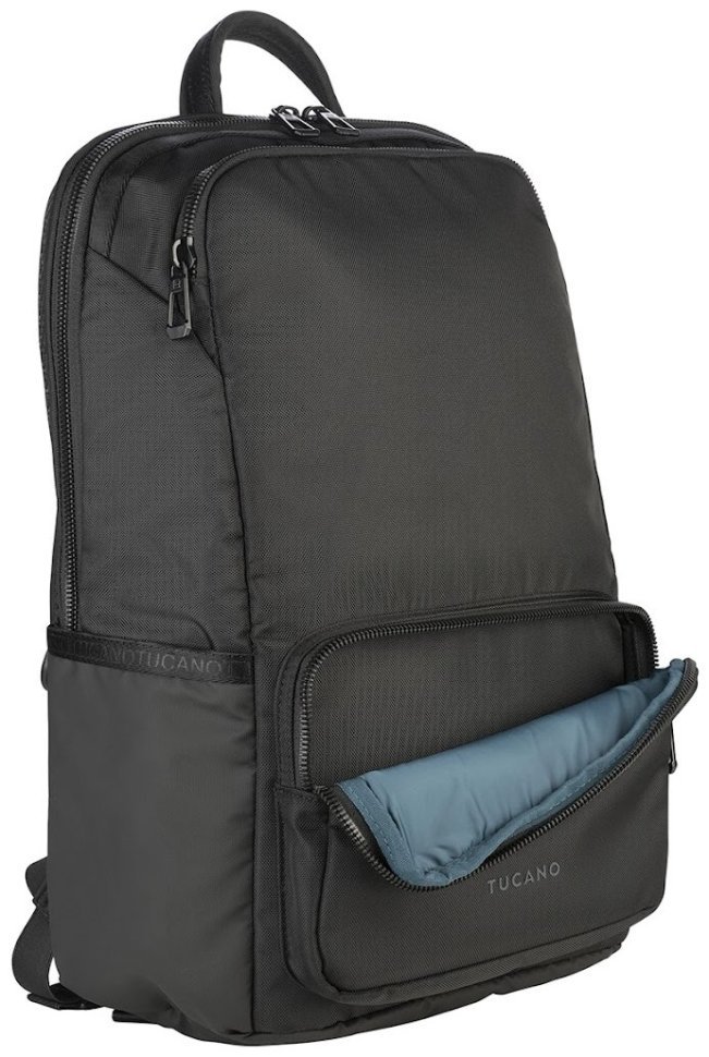 Текстильный рюкзак с анатомической спинкой и отделением для ноутбука до 15" черного цвета Tucano Terra Gravity AGS 103493 фото №5 Текстильный рюкзак с анатомической спинкой и отделением для ноутбука до 15" черного цвета Tucano Terra Gravity AGS 103493 modnotak фото №5