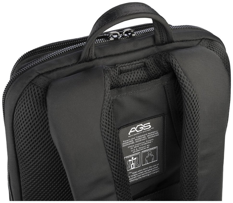 Текстильный рюкзак с анатомической спинкой и отделением для ноутбука до 15" черного цвета Tucano Terra Gravity AGS 103493 фото №10 Текстильный рюкзак с анатомической спинкой и отделением для ноутбука до 15" черного цвета Tucano Terra Gravity AGS 103493 modnotak фото №10